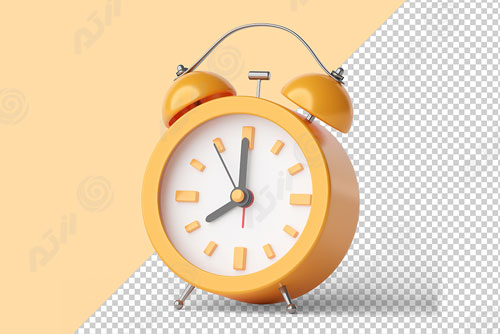 PSD ساعت رومیزی لایه باز نارنجی رنگ